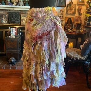 Bohemian Patchwork Maxi Skirt